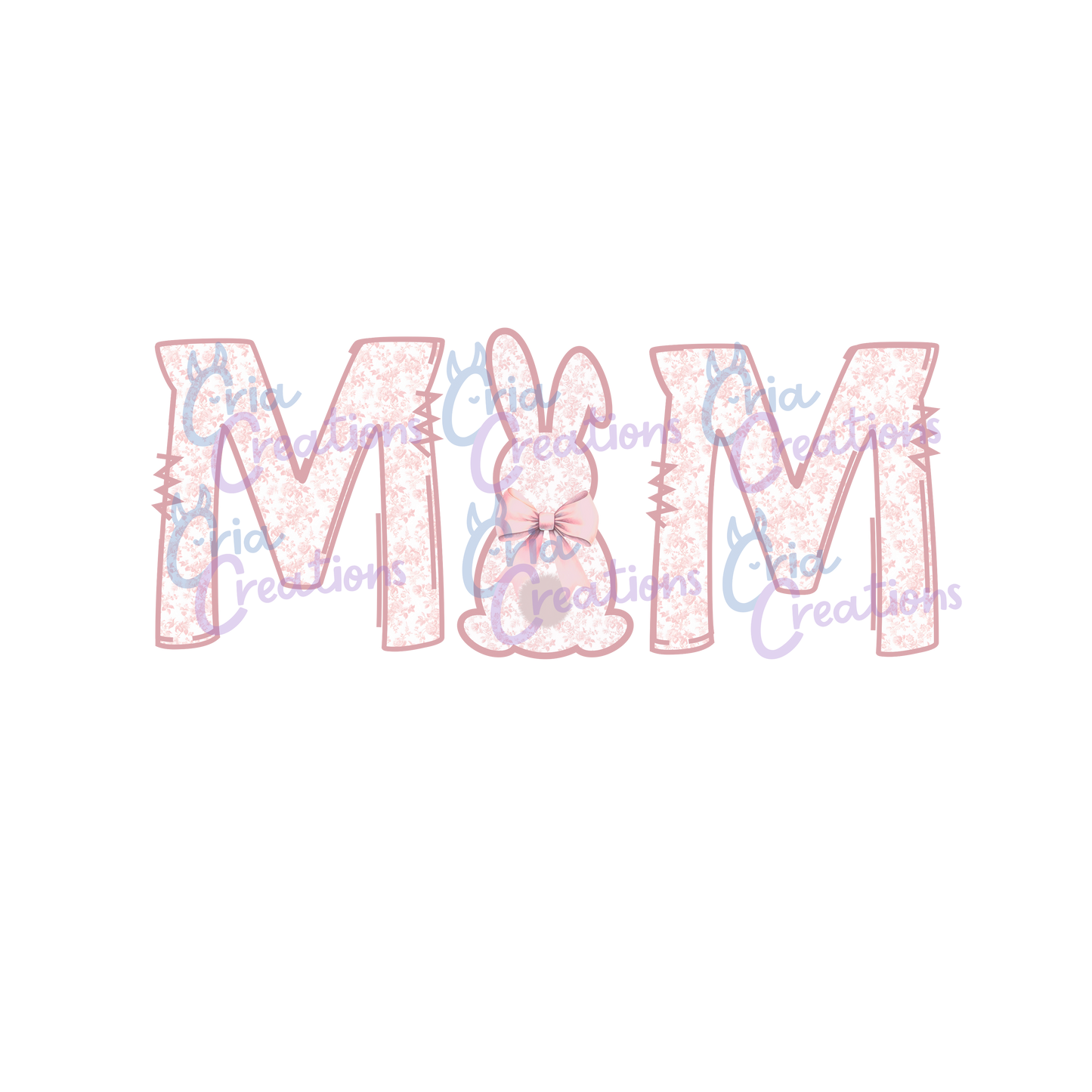 Damask Bunny Mom - PNG File