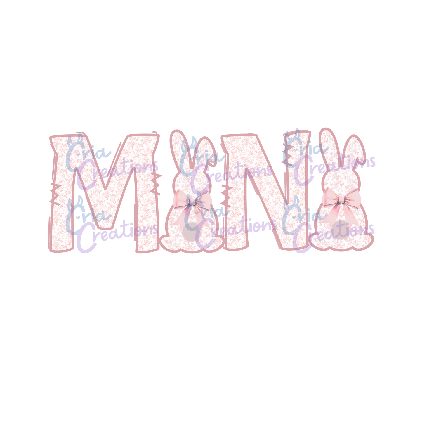 Damask Bunny Mini - PNG File