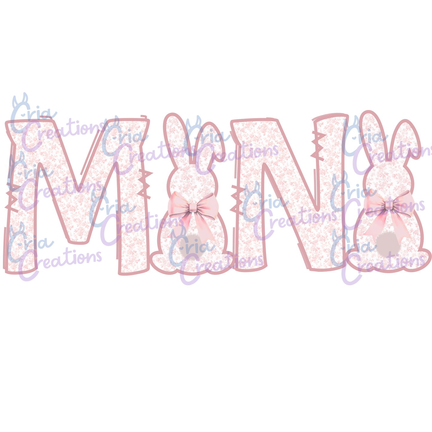 Damask Bunny Bundle - PNG File