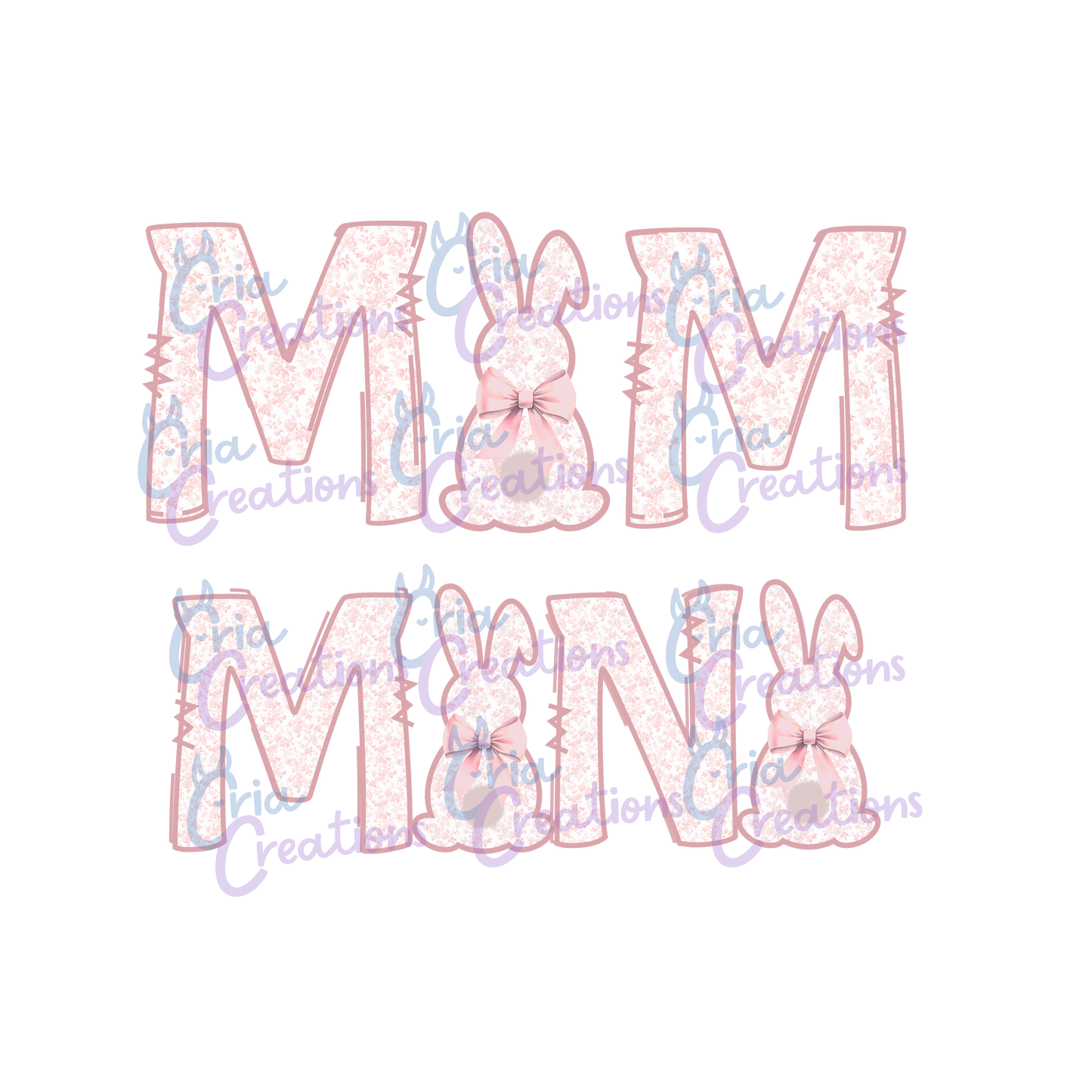 Damask Bunny Bundle - PNG File