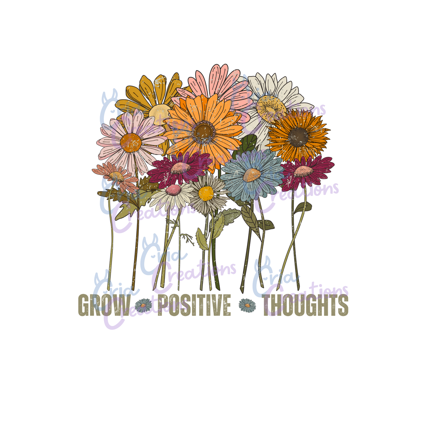 Grow Positive Thoughts - PNG File