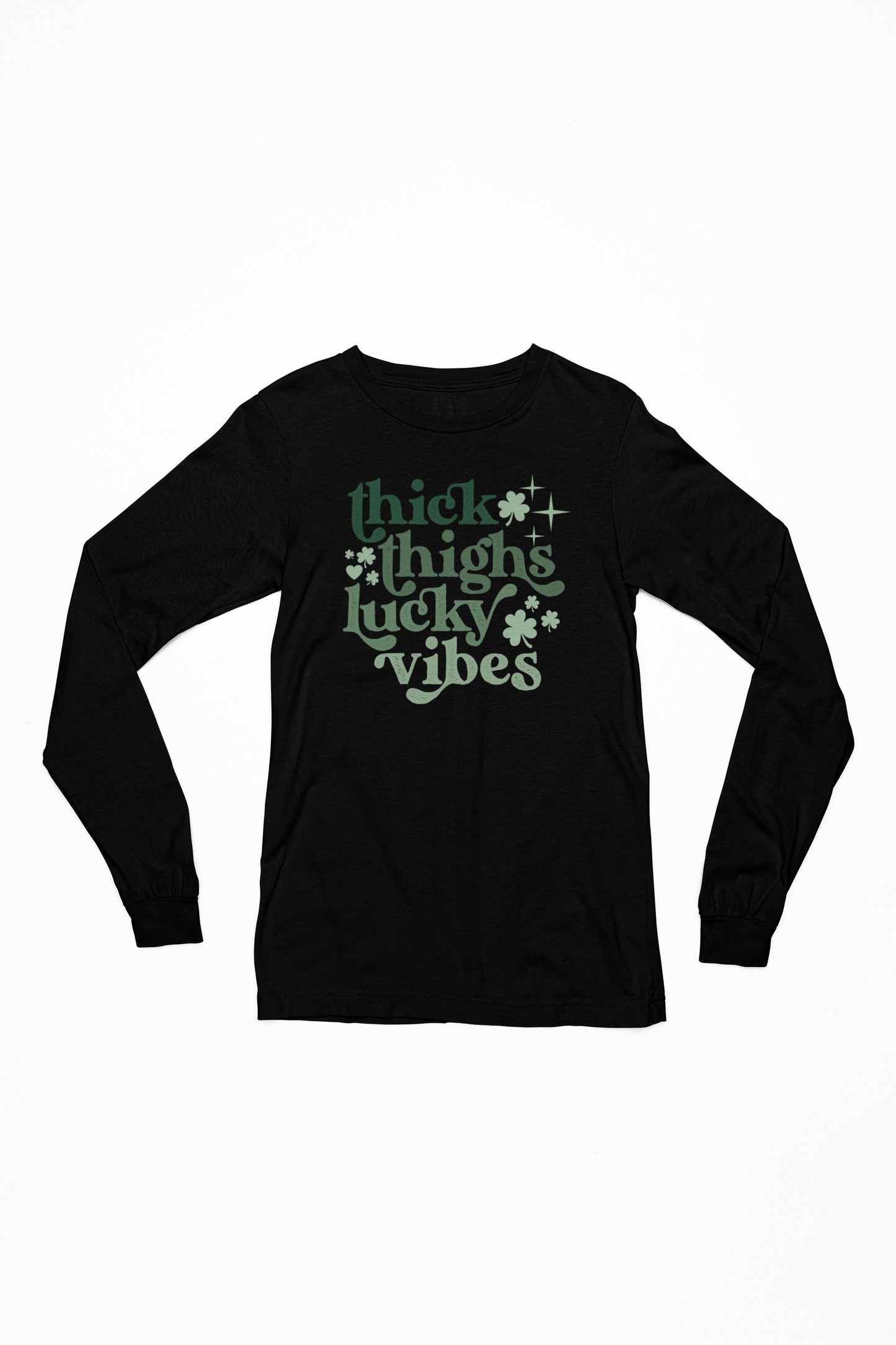 Thick Thighs Lucky Vibes Long Sleeve